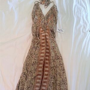 NWT 100% Silk One of a Kind Paths of the Future Maxi Dress